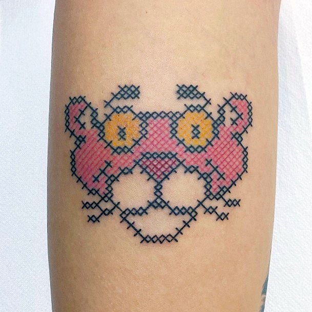 Adorable Pink Panther Tattoo Designs For Women