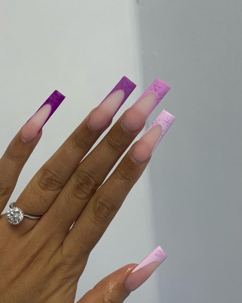 Adorable Purple Ombre Nail Designs For Women