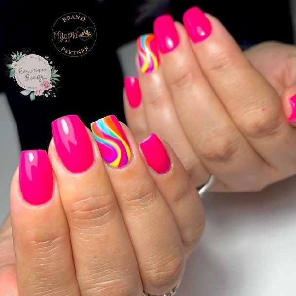 Adorable Rainbow Nail Designs For Women