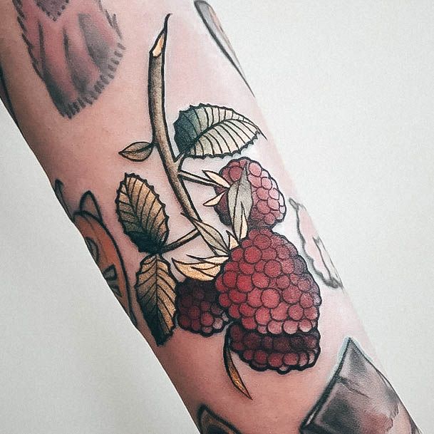 Adorable Raspberry Tattoo Designs For Women