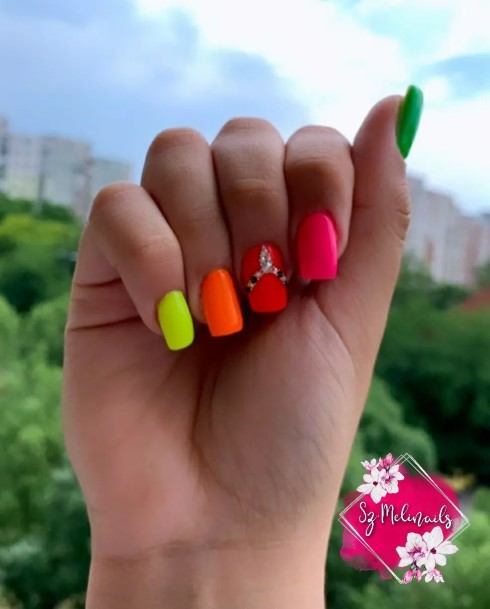 Adorable Red And Yellow Nail Designs For Women