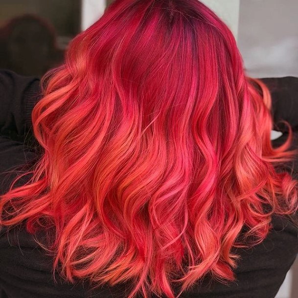 Adorable Red Ombre Hairstyles Ideas For Women