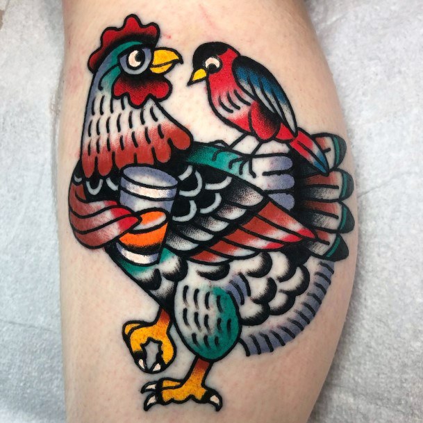 Adorable Rooster Tattoo Designs For Women