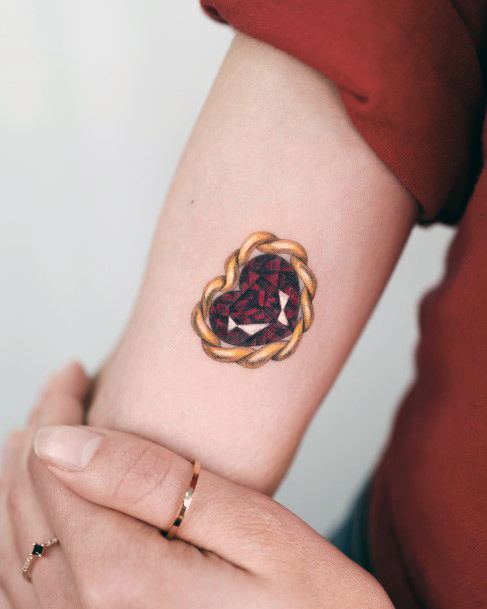 Adorable Ruby Tattoo Designs For Women