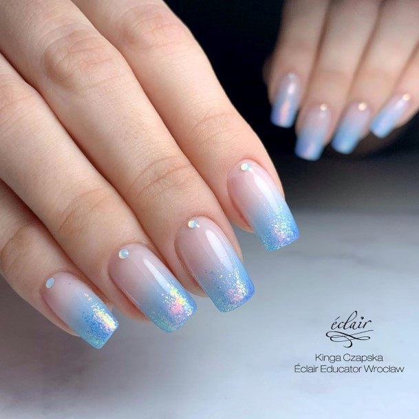 Adorable Silver Ombre Nail Designs For Women