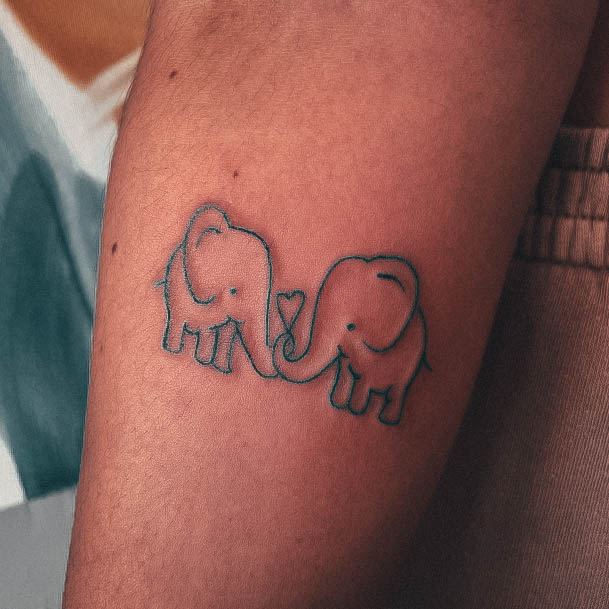 Adorable Small Elephant Tattoo Designs For Women