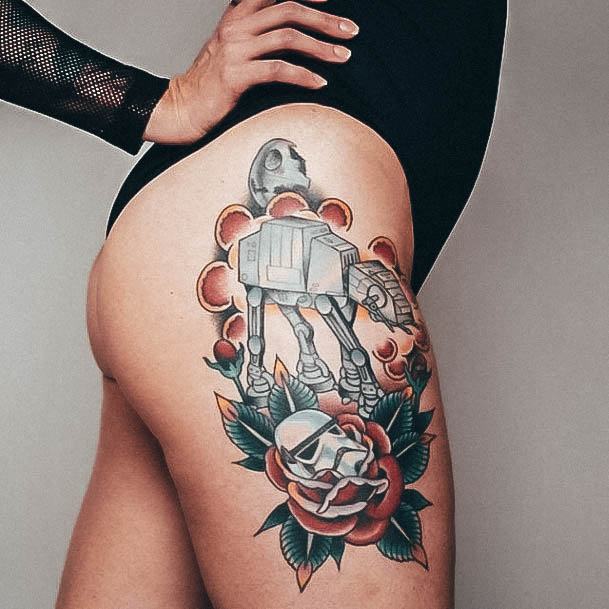 Adorable Star Wars Tattoo Designs For Women