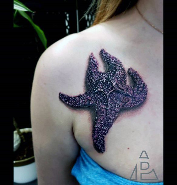 Adorable Starfish Tattoo Designs For Women