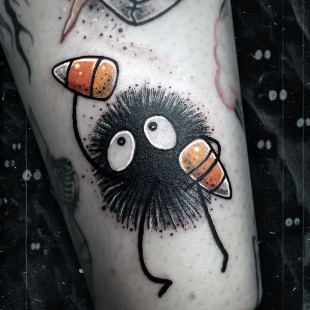 Adorable Susuwatari Tattoo Designs For Women