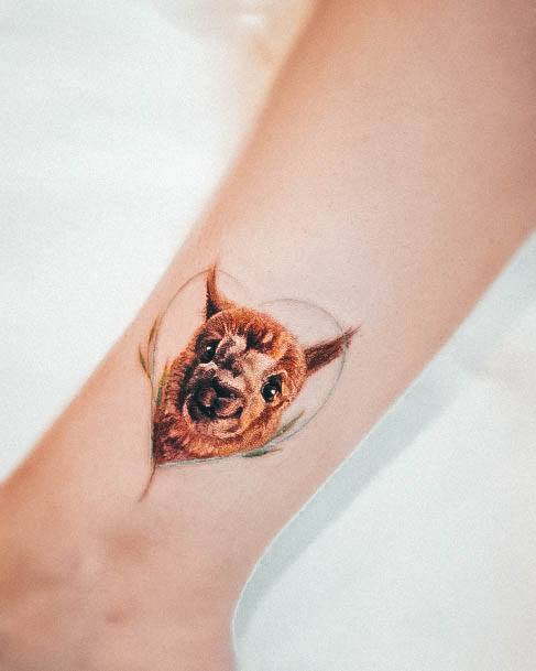 Adorable Tattoo Inspiration Alpaca For Women