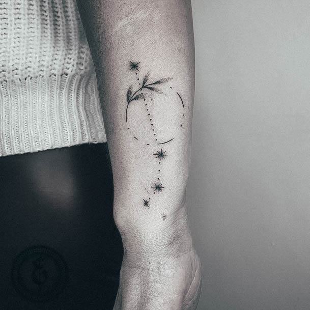 Adorable Tattoo Inspiration Aries For Women Constellation Dotwork Forearm