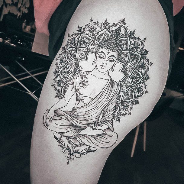 Adorable Tattoo Inspiration Buddha For Women Side Hips