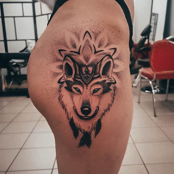 Adorable Tattoo Inspiration Butt For Women Wolf Shaded