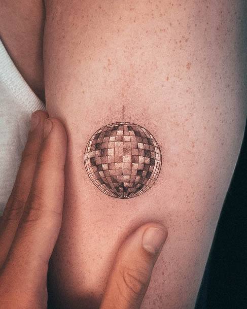 40 Disco Ball Tattoo Ideas For Men  Groovy Designs