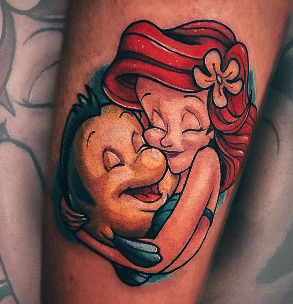 Adorable Tattoo Inspiration Disney For Women Ariel Fish