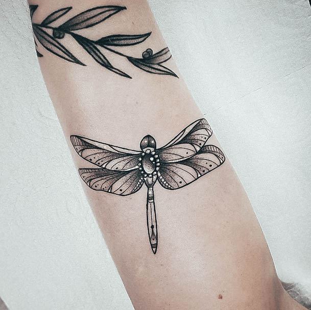 Adorable Tattoo Inspiration Dragonfly For Women Forearm