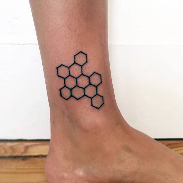beehive pattern tattoo