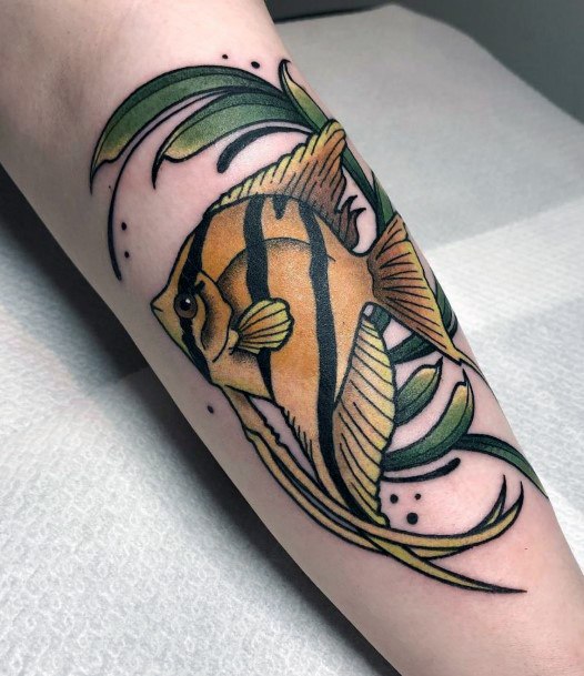 Adorable Angelfish Tattoo Inspiration For Women