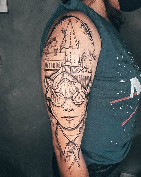 Adorable Tattoo Inspiration Harry Potter For Women Full Arm