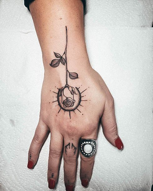 Adorable Tattoo Inspiration Rose Hand For Women