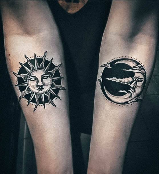 Adorable Tattoo Inspiration Sun And Moon For Women Inner Forearm
