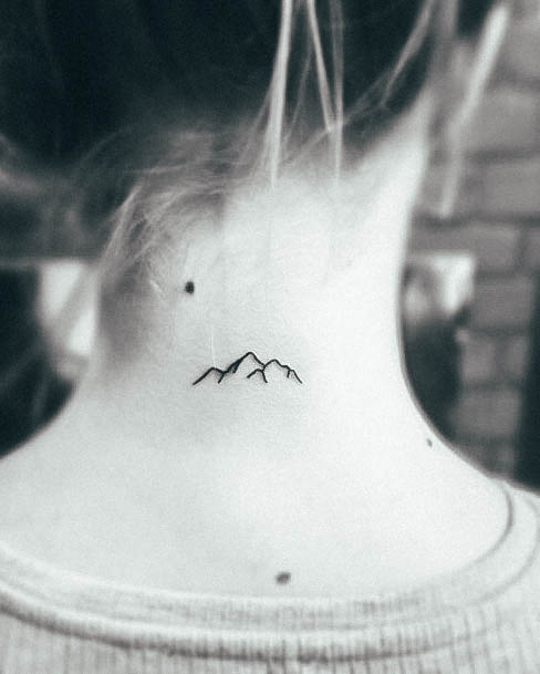 Adorable Tattoo Inspiration Tiny For Women Mountain Neck