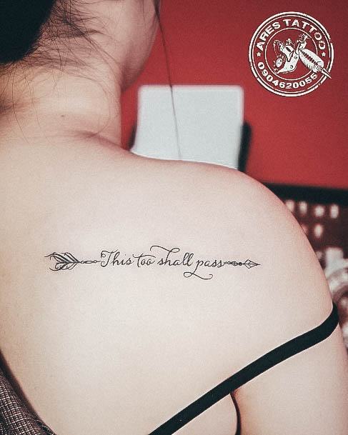 Adorable This Too Shall Pass Tattoo Designs For Women