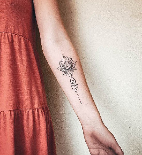 Adorable Unalome Tattoo Designs For Women