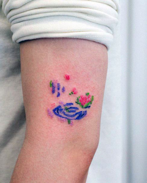 Adorable Water Lily Tattoo Designs For Women