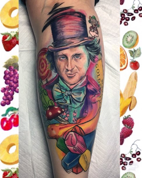 Adorable Willy Wonka Tattoo Designs For Women