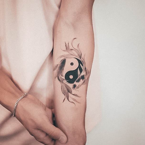 Adorable Yin Yang Tattoo Designs For Women