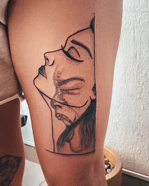 Aesthetic Anxiety Tattoo On Woman