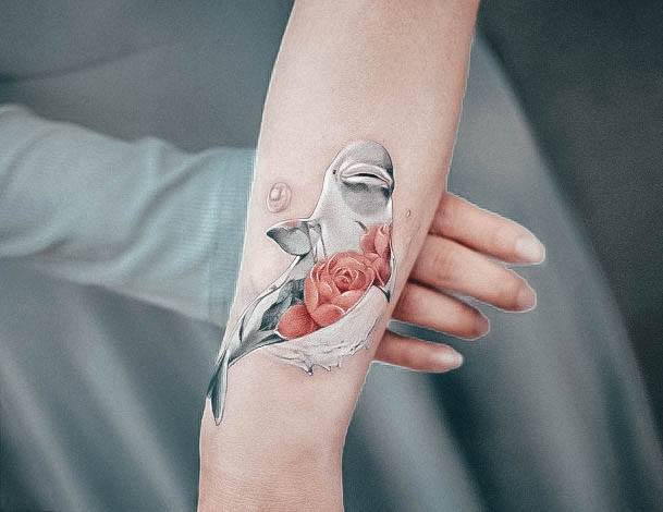 Aesthetic Artistic Tattoo On Woman