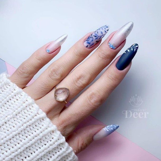 Aesthetic Azure Nail On Woman