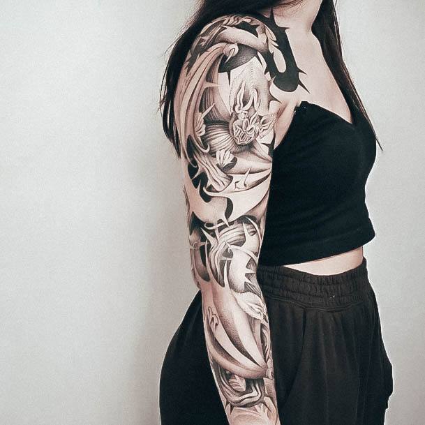 Aesthetic Bat Tattoo On Woman