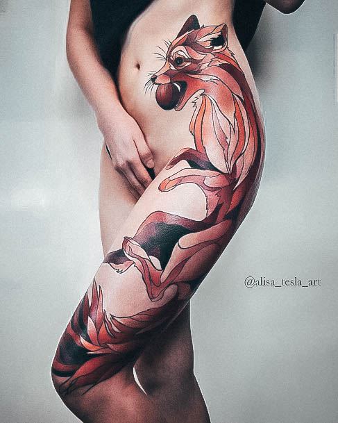 Aesthetic Beautiful Tattoo On Woman