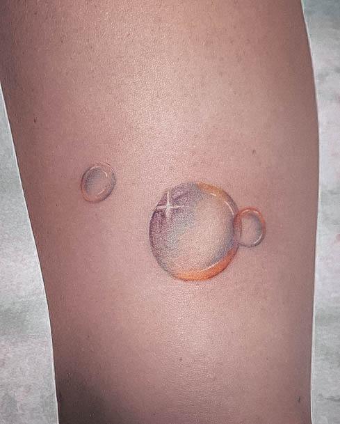 Aesthetic Bubble Tattoo On Woman