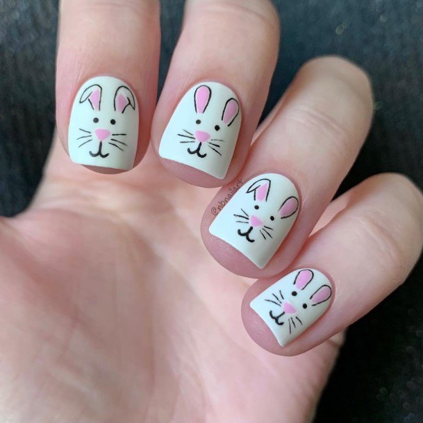 Aesthetic Bunny Nail On Woman