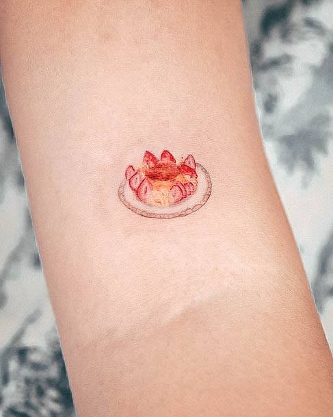 Aesthetic Cake Tattoo On Woman