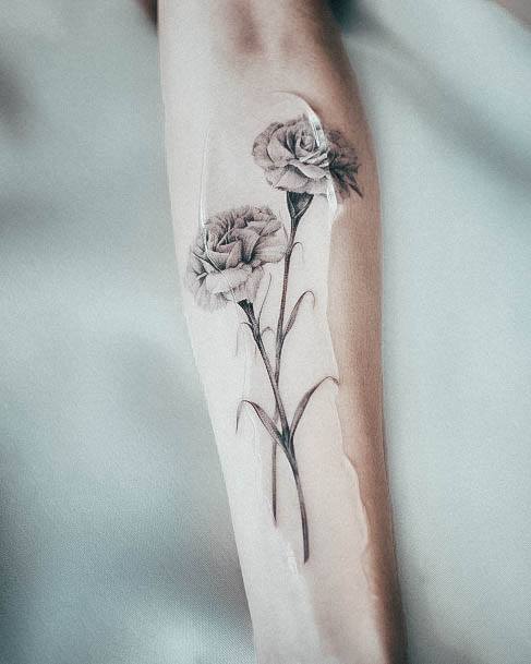 Top 100 Best Carnation Tattoos For Women - Flower Design Ideas