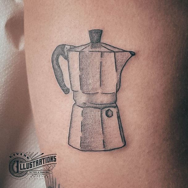 Aesthetic Coffee Tattoo On Woman