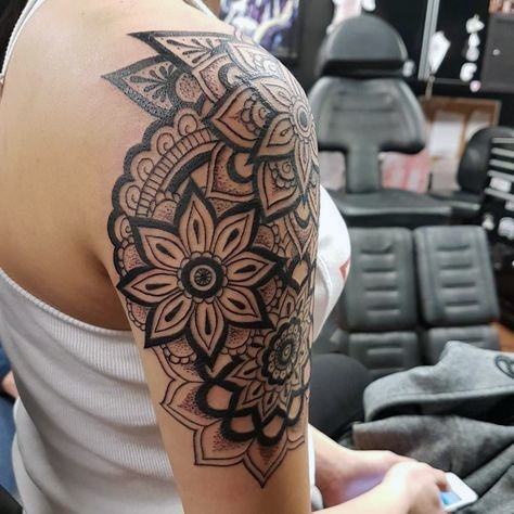 Aesthetic Design Tattoo Womens Half Sleeve