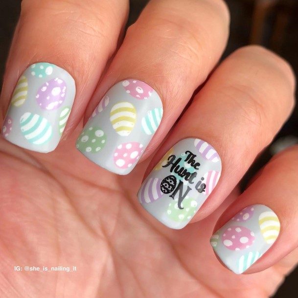Aesthetic Easter Nail On Woman