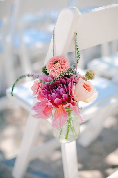 Aesthetic Floral Mason Jar Wedding Decorations