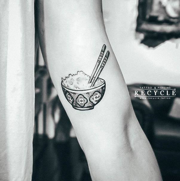 Aesthetic Food Tattoo On Woman