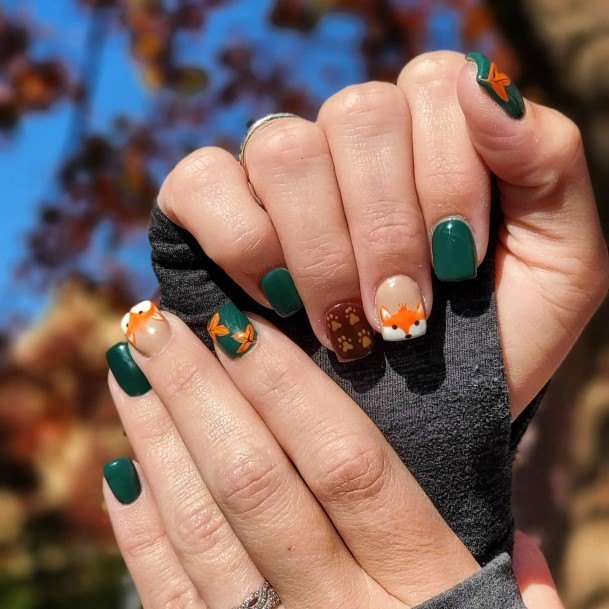 Aesthetic Fox Nail On Woman