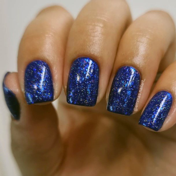 Aesthetic Galaxy Nail On Woman