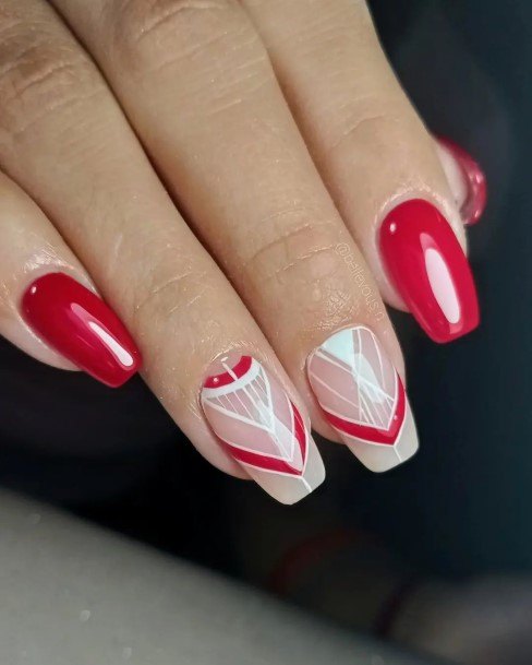 Aesthetic Geometric Nail On Woman