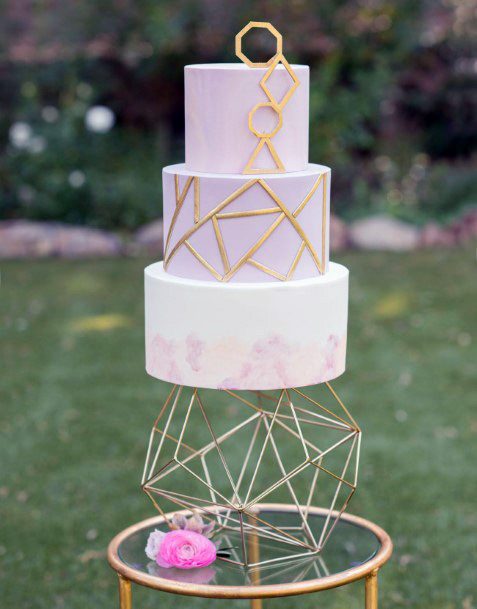 Aesthetic Geometric Womens Wedding Cake Stand