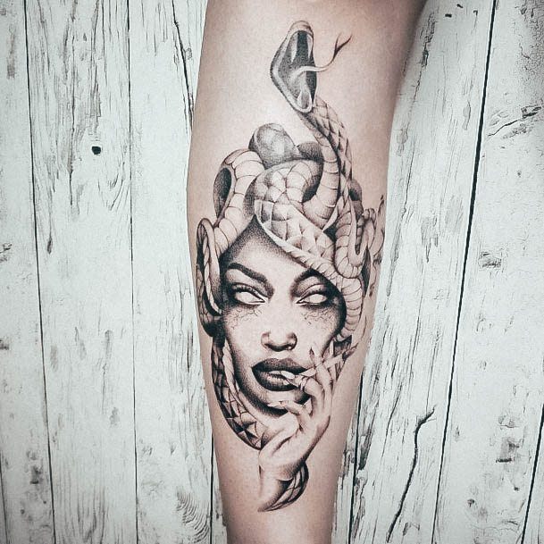 Aesthetic Greek Tattoo On Woman